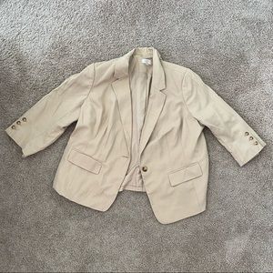 PLus Size Khaki Blazer